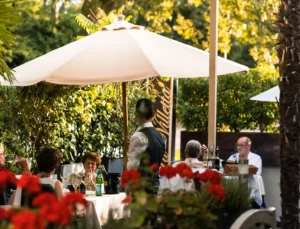 Aussenansicht La Villetta Restaurant Karlsruhe bei Tag